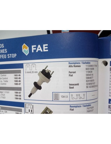 INTERRUPTOR LUZ DE FRENO SEAT , FIAT , ALFA ROMEO Y LANCIA