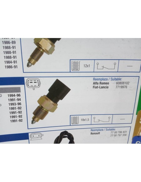 INTERRUPTOR LUZ MARCHA ATRAS ALFA ROMEO ,FIAT Y LANCIA