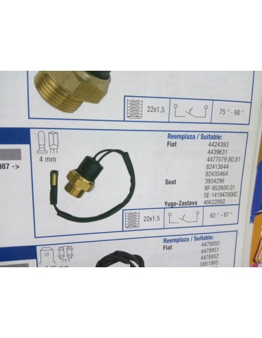 BELLOTA DE TEMPERATURA RADIADOR SEAT PANDA , RITMO , Y FIAT