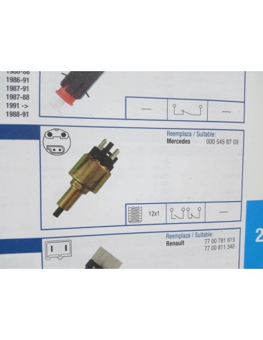 INTERRUPTOR LUZ DE FRENO MERCEDES BENZ 190 , 260 ,300 ,420 , 500 Y 560