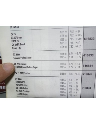 KIT DE EMBRAGUE CITROEN CX 2200 Y 2500 DIESEL