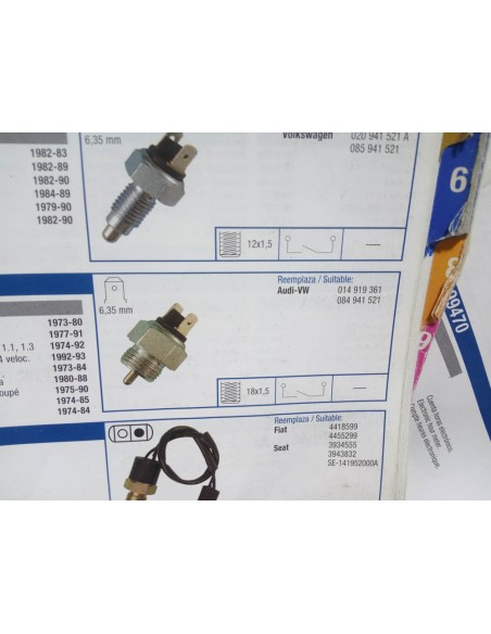 INTERRUPTOR LUZ MARCHA ATRAS AUDI , PORSCHE Y VOLKSWAGEN