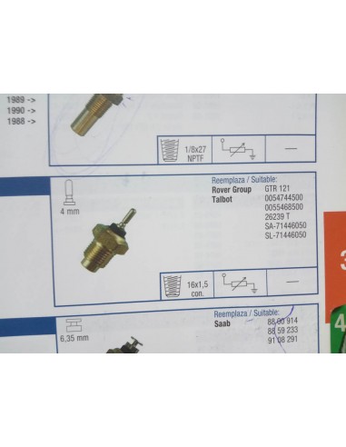 TERMOCONTACTO DE TEMPERATURA SIMCA TALBOT CHRYSLER