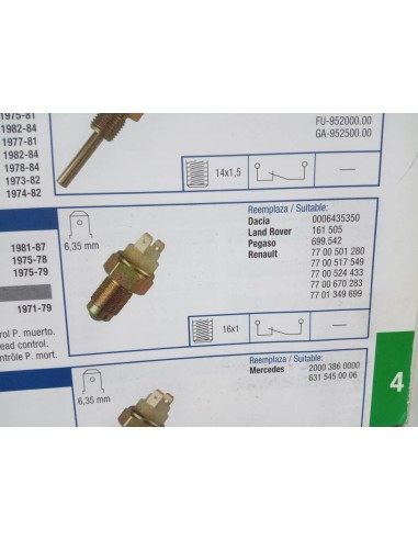 INTERRUPTOR LUZ MARCHA ATRAS RENAULT 5,6,7,12,18 Y LAND ROVER