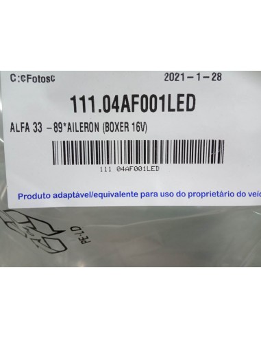 ALERON TRASERO CON LUZ ALFA ROMEO 33 BOXER 16V
