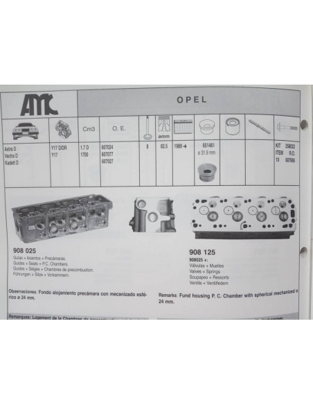 CULATA OPEL KADETT , VECTRA Y ASTRA 1.7 DIESEL