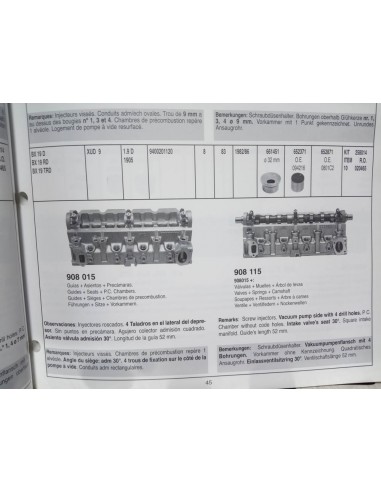 CULATA TALBOT HORIZON , CITROEN BX Y PEUGEOT 309  1.9 D