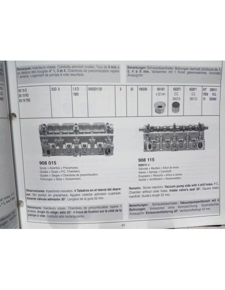 CULATA TALBOT HORIZON , CITROEN BX Y PEUGEOT 309  1.9 D