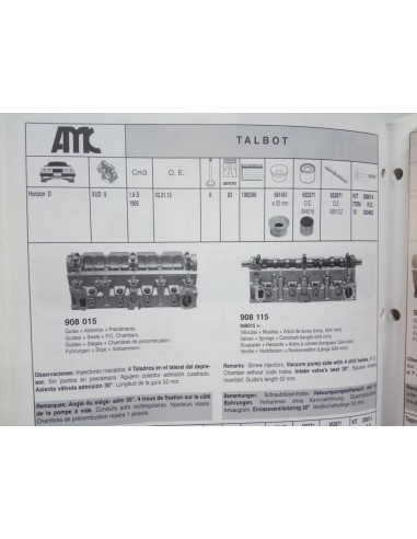 CULATA TALBOT HORIZON , CITROEN BX Y PEUGEOT 309  1.9 D