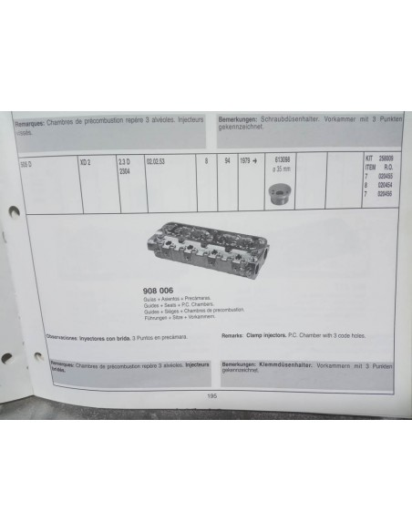 CULATA PEUGEOT 504 Y 505  MOTOR 2.3 D XD 2 DIESEL