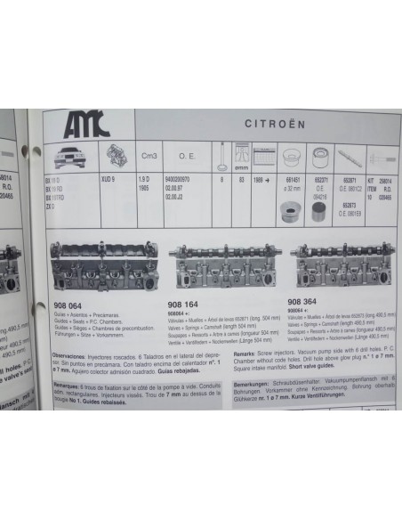 CULATA TALBOT HORIZON, CITROEN BX ,PEUGEOT 205 Y 309 MOTOR 1.9 D