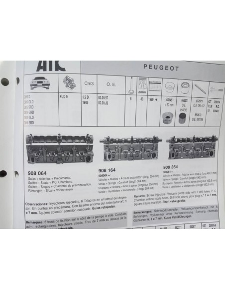 CULATA TALBOT HORIZON, CITROEN BX ,PEUGEOT 205 Y 309 MOTOR 1.9 D