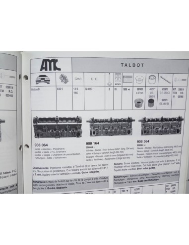 CULATA TALBOT HORIZON, CITROEN BX ,PEUGEOT 205 Y 309 MOTOR 1.9 D