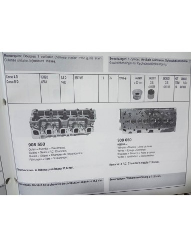 CULATA OPEL CORSA A Y B MOTOR 1.5 D ISUZU