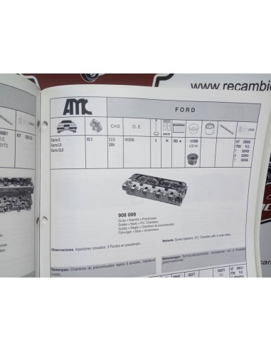 CULATA FORD SIERRA Y PEUGEOT 505 MOTOR 2.3 DIESEL