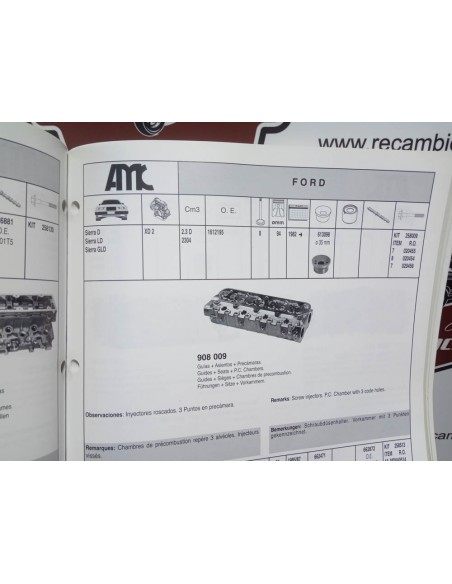 CULATA FORD SIERRA Y PEUGEOT 505 MOTOR 2.3 DIESEL