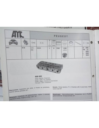CULATA FORD GRANADA Y PEUGEOT 504 MOTOR 2.1 DIESEL
