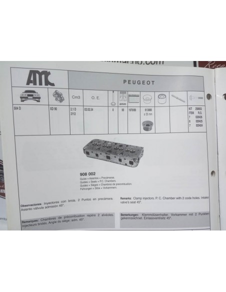 CULATA FORD GRANADA Y PEUGEOT 504 MOTOR 2.1 DIESEL