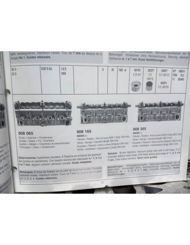 CULATA CITROEN BX , ZX Y PEUGEOT 405 , J5 MOTOR 1.9 DIESEL