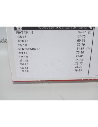 CORREA DE DISTRIBUCION SEAT 124 , 1430,132 Y 131 MOTOR 1600 Y 1800