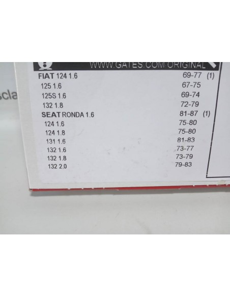 CORREA DE DISTRIBUCION SEAT 124 , 1430,132 Y 131 MOTOR 1600 Y 1800