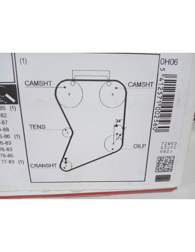 CORREA DE DISTRIBUCION SEAT 124,1430,131 Y 132 MOTOR 2000 cc