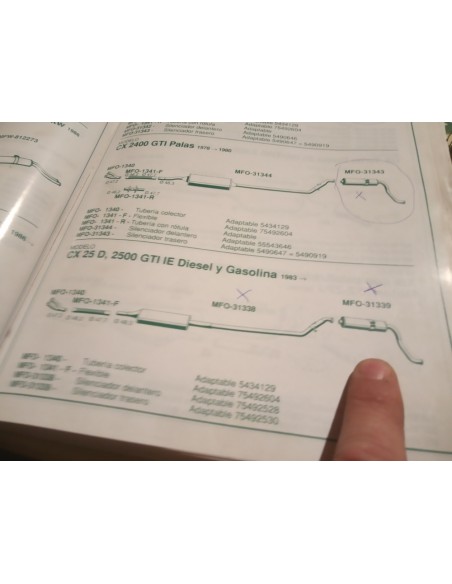 SILENCIOSO TRASERO ESCAPE CITROEN CX 25 D GTI IE