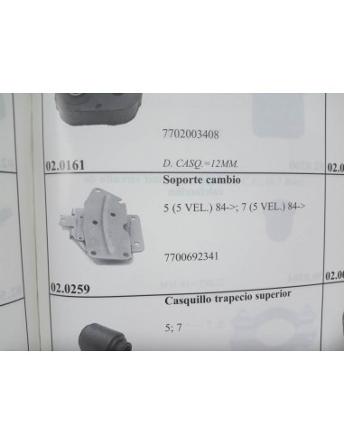 SOPORTE CAJA DE CAMBIOS RENAULT 5 , 7 Y 18 DE 5 VELOCIDADES