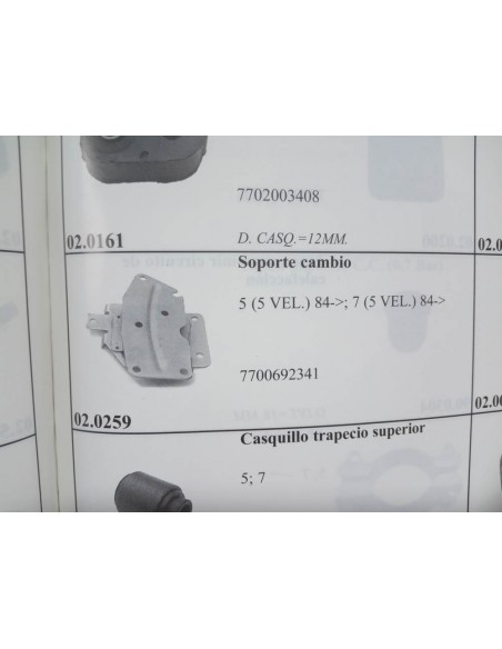 SOPORTE CAJA DE CAMBIOS RENAULT 5 , 7 Y 18 DE 5 VELOCIDADES