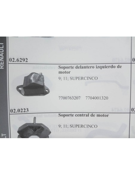 SOPORTE MOTOR DELANTERO IZQUIERDO RENAULT 9 , 11 , EXPRESS Y SUPER 5