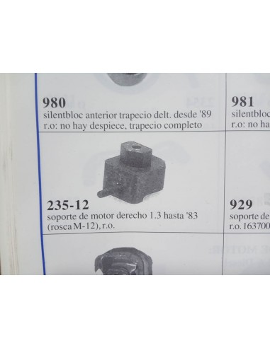 SOPORTE MOTOR DERECHO FORD FIESTA MK1 1.3 (ORIGINAL FORD)