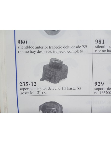 SOPORTE MOTOR DERECHO FORD FIESTA MK1 1.3 (ORIGINAL FORD)