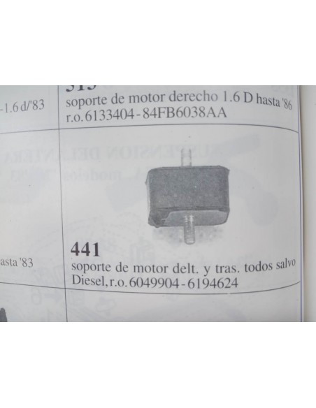 SOPORTE TACO DE MOTOR DELANTERO Y TRASERO FORD FIESTA