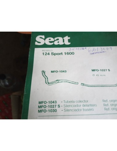 SALIDA COLECTOR ESCAPE SEAT 124 SPORT 1600 cc
