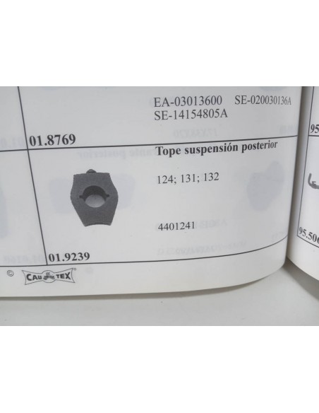 TOPE DE SUSPENSION TRASERO SEAT 124 , 1430, 131 Y 132