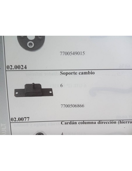 SOPORTE CAJA DE CAMBIOS RENAULT 6