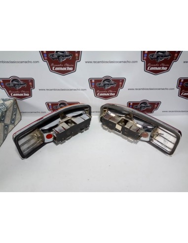 PAREJA PILOTO TRASERO SEAT 127 CON BASE CROMADA (GEMO)