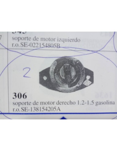 SOPORTE DE MOTOR DERECHO SEAT IBIZA,MALAGA Y RONDA SYSTEM PORSCHE