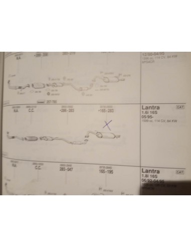 SILENCIOSO TRASERO HYUNDAI LANTRA II DEL 95 AL 2000