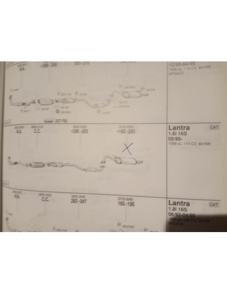 SILENCIOSO TRASERO HYUNDAI LANTRA II DEL 95 AL 2000