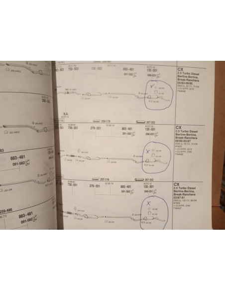 SILENCIOSO TRASERO ESCAPE CITROEN CX 2.5 TURBO DIESEL