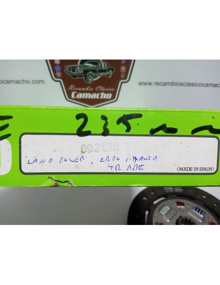 DISCO DE EMBRAGUE LAND ROVER ,AVIA , EBRO Y NISSAN TRADE (235 mm)