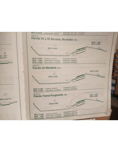 TUBO SALIDA COLECTOR ESCAPE SEAT PANDA 35,45, TRANS Y MARBELLA