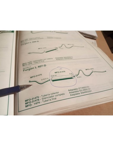 TUBERIA SALIDA COLECTOR ESCAPE MERCEDES L 407-D