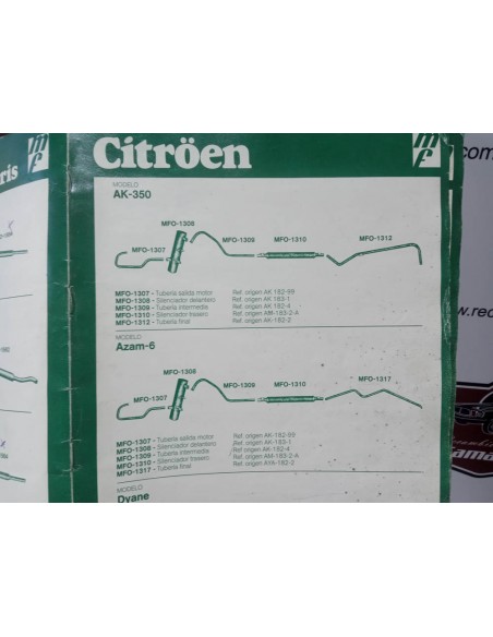 TUBERIA INTERMEDIA ESCAPE CITROEN AK-350 Y AZAM 6