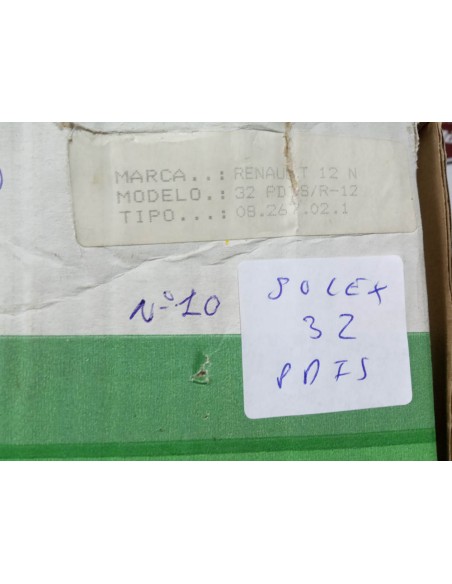 CARBURADOR SOLEX 32 PDIS E RENAULT 6 TL (68 AL 77) Y RENAULT 12 (RECONSTRUIDO)