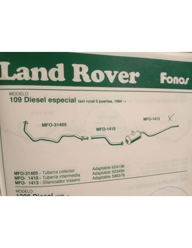 SILENCIOSO TRASERO DE ESCAPE LAND ROVER 109 ESPECIAL