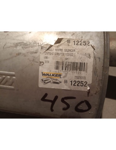 SILENCIOSO DELANTERO ESCAPE RENAULT 21 MOTOR 1.7 GASOLINA