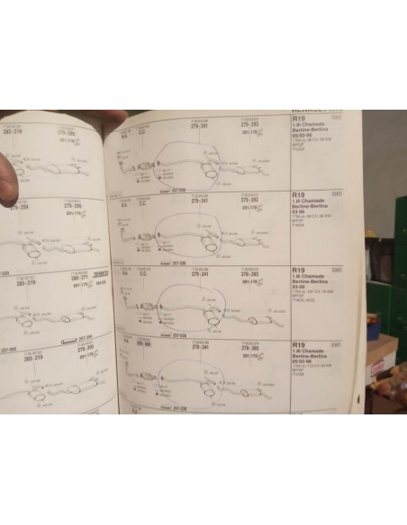 SILENCIOS INTERMEDIO DE ESCAPE RENAULT 19 MOTOR 1.8 Y 1.9 TD