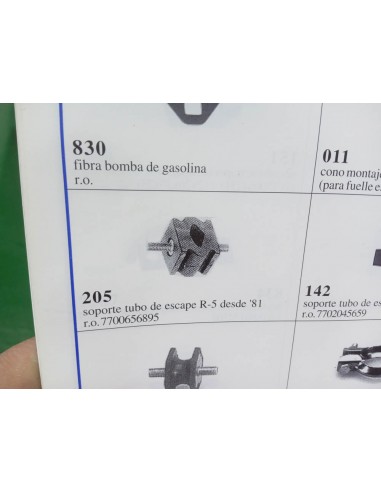 SOPORTE TUBO DE ESCAPE RENAULT 5 Y 7 A PARTIR DEL 81